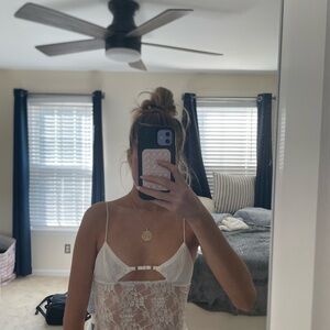 Elegant White Lace Crop Top